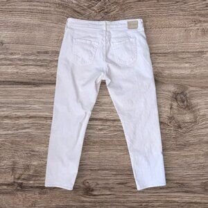 AG Adriano Goldschmied White Denim Jeans Women’s Size 31 R Slim Skinny Stretch